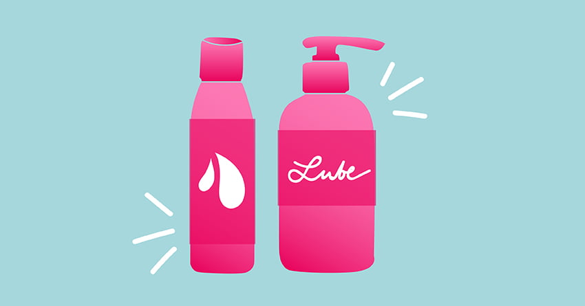 Two bottles of lubricant. 