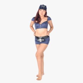 Action lady police costume
