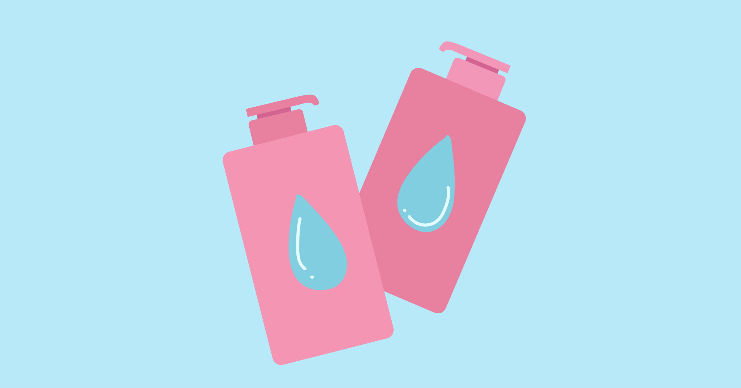 two bottles of water-based lubricant