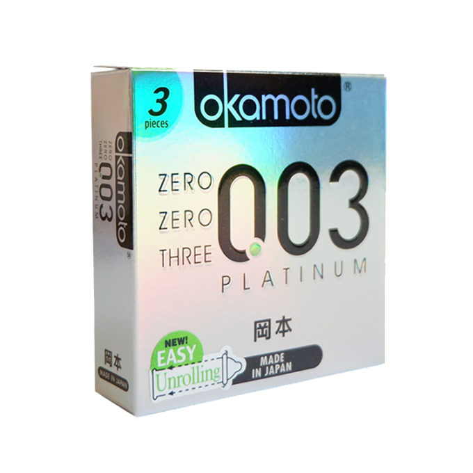 Okamoto 0.03 Platinum Condoms 3s