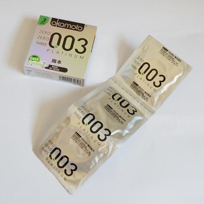 Okamoto 0.03 Platinum Condoms 3s