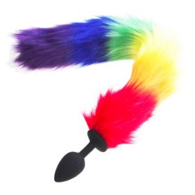 Rainbow Fox Tail Anal Plug