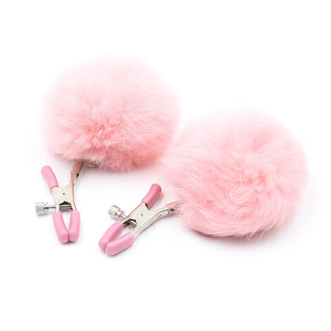 Poppy Adjustable Nipple Clamps with Fur