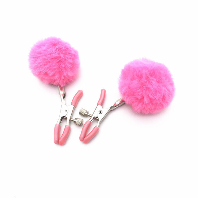 Poppy Adjustable Nipple Clamps with Fur