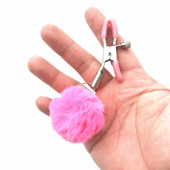 Poppy Adjustable Nipple Clamps with Fur