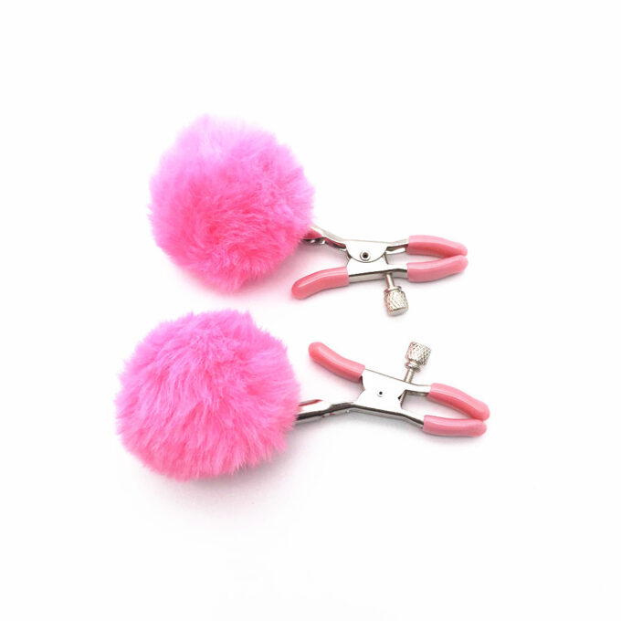 Poppy Adjustable Nipple Clamps with Fur