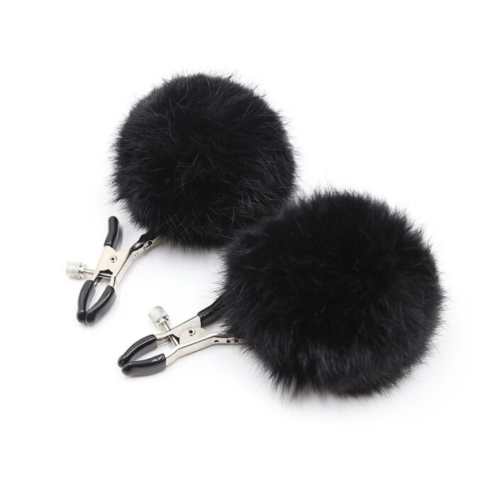 Poppy Adjustable Nipple Clamps with Fur