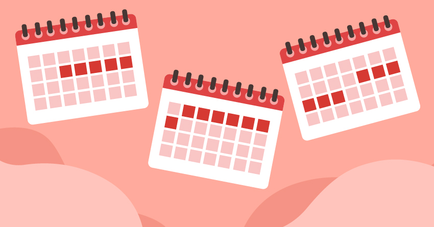 The duration of a menstrual cycle varies per individual