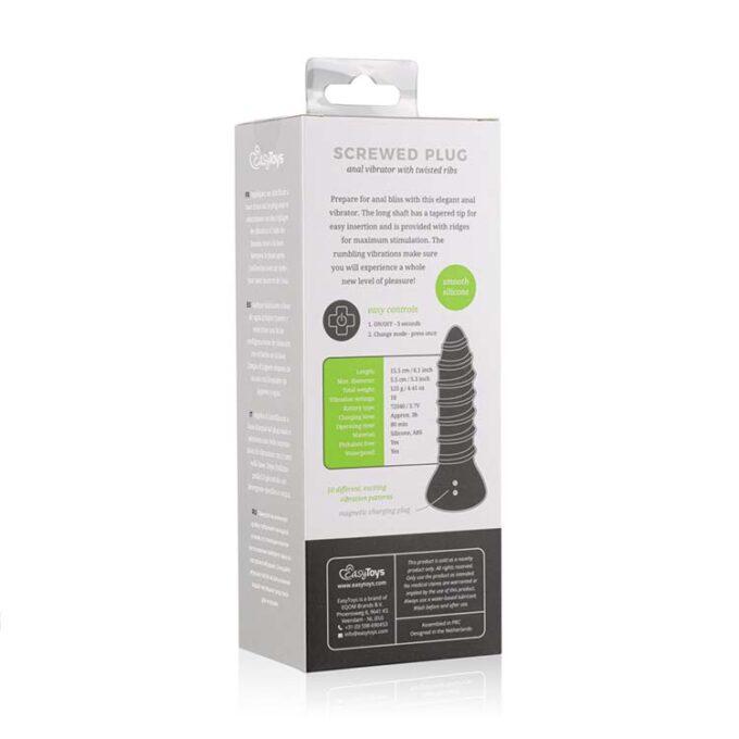 Screwed Plug Anal Vibrator - Small