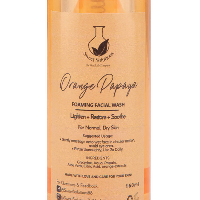 Sweet Solutions Orange Papaya Foam Facial Wash