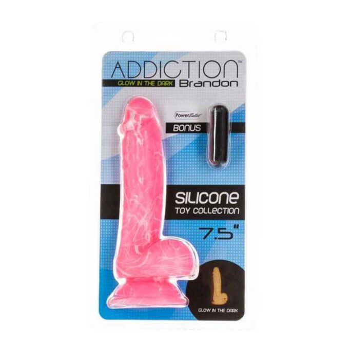 Addiction Brandon 7.5 Inch Dildo - Glow in the Dark