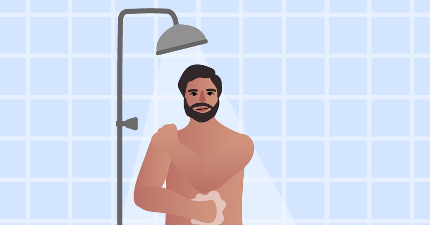 Take a shower before the procedure.