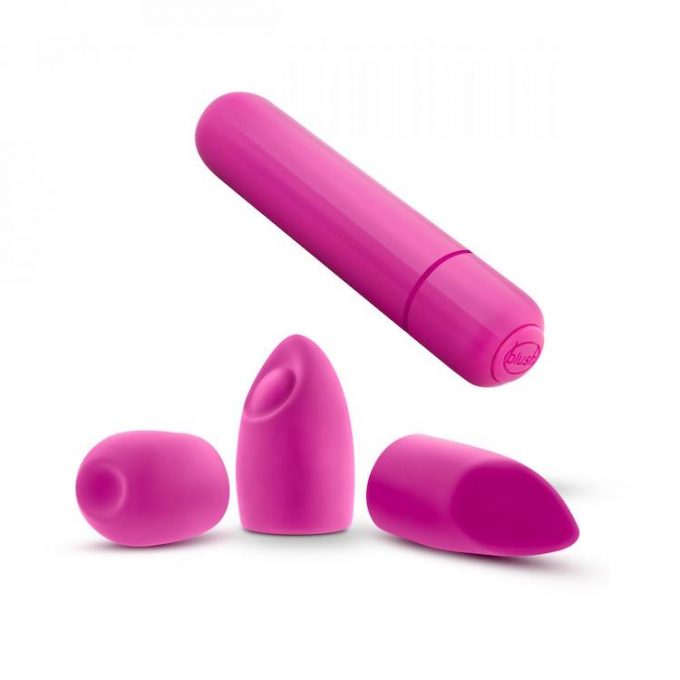 Rose Euphoria Bullet Vibrator With Tips - Pink