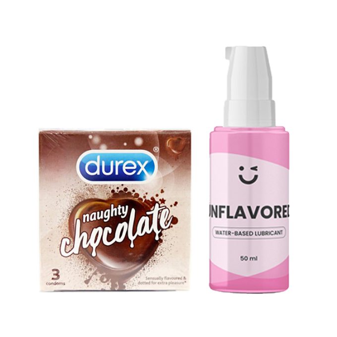 Durex Chocolate Condoms & Water-Based Lubricant Set