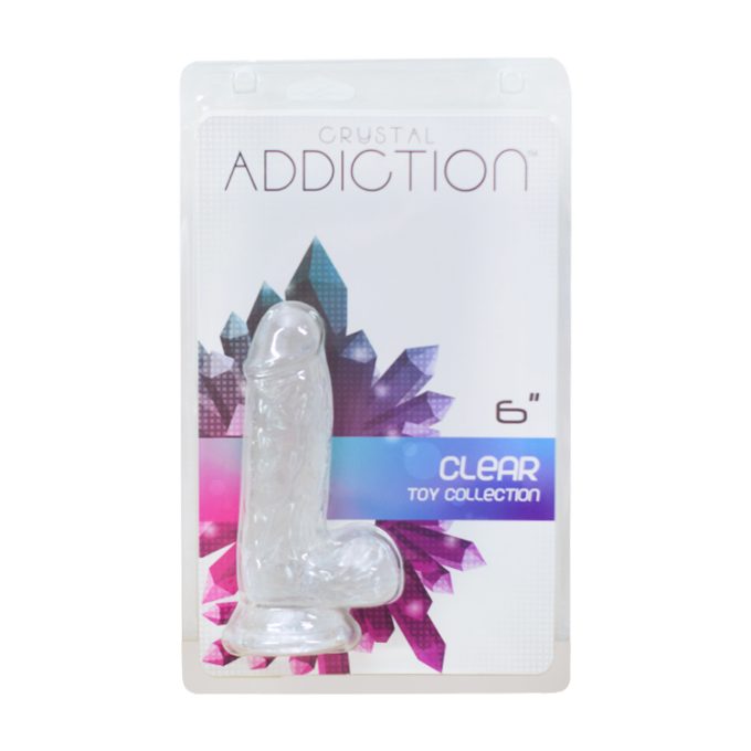 Crystal Addiction 6-Inch Clear Dildo