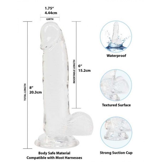 Crystal Addiction 8-inch Clear Dildo