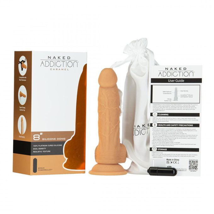 Naked Addicction Caramel 8 Inch Dual Density Dildo