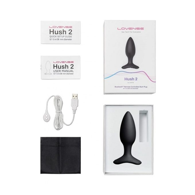 Lovense Hush 2 App-Controlled Butt Plug – 1.5 Inch