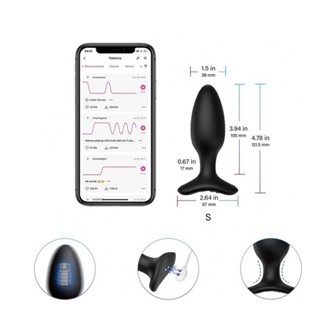 Lovense Hush 2 App-Controlled Butt Plug – 1.5 Inch