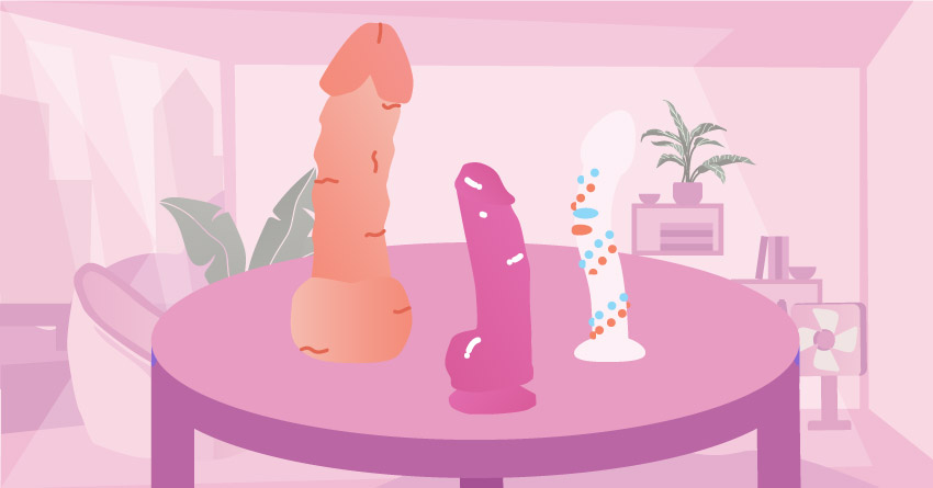 Different types of dildos. 