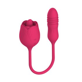 Red Rose Tongue Licker and Thrusting Vibrator