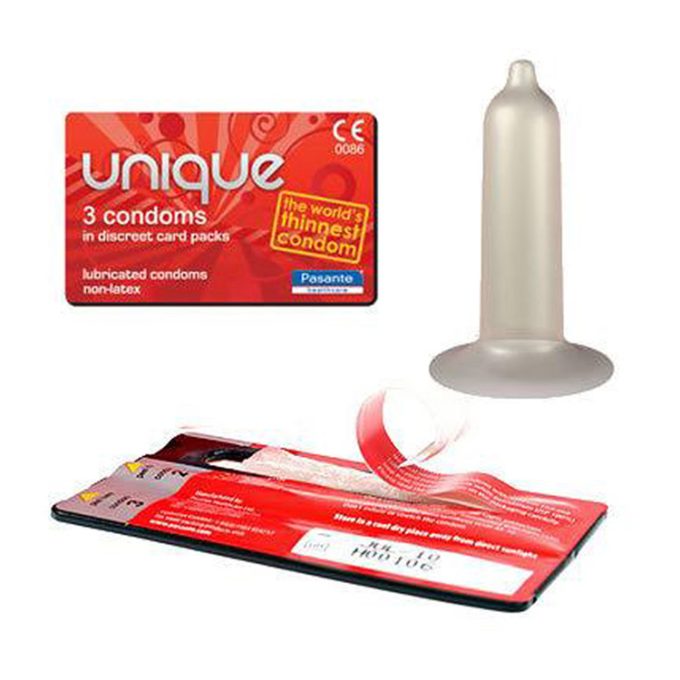 Pasante Unique Latex-Free Condoms 3s