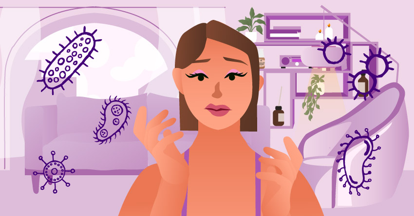 A woman worried about sexually transmitted infections. 
