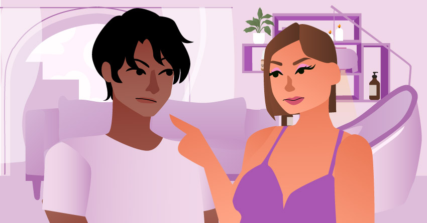 A couple having an argument. 