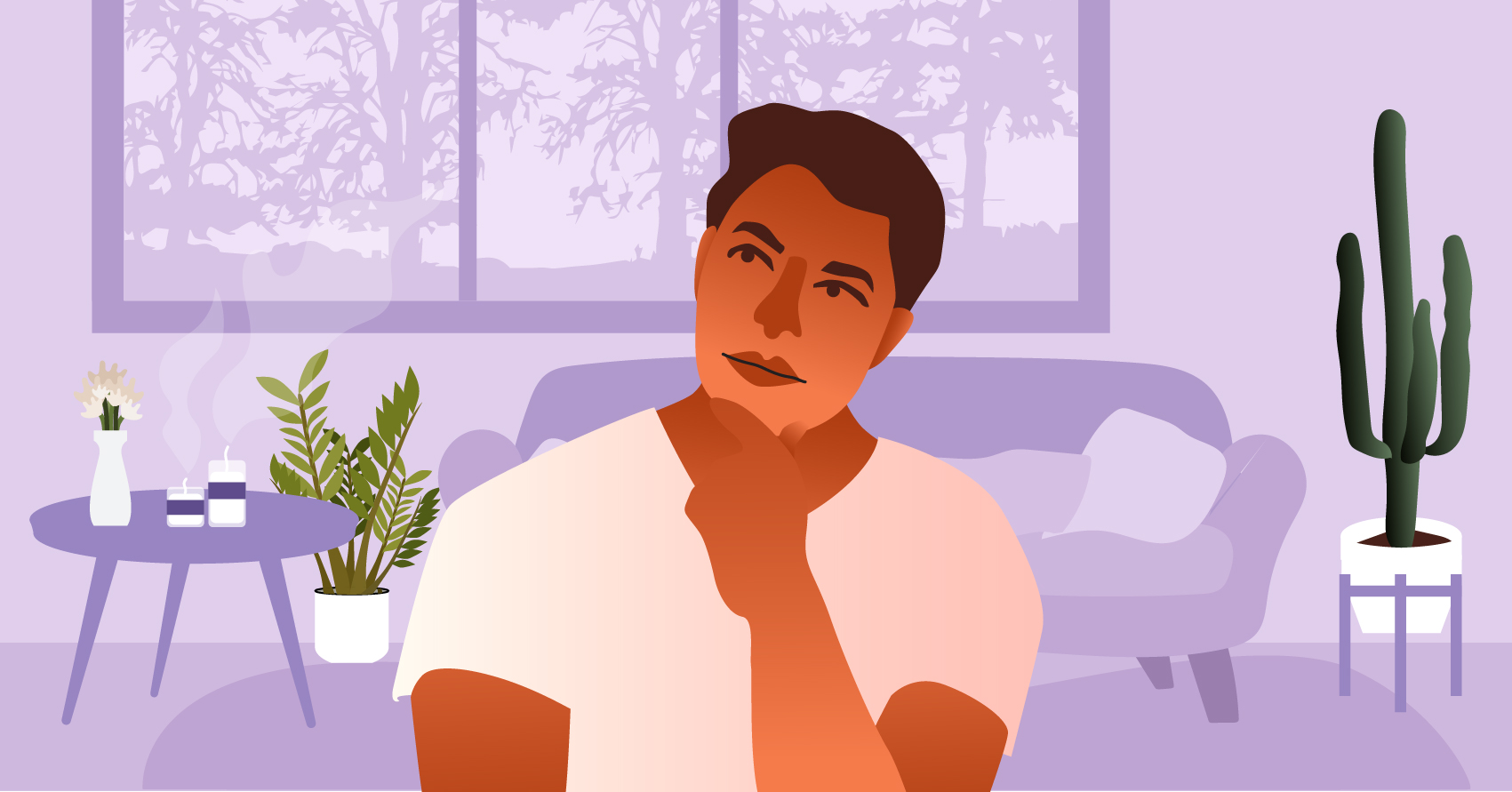 A man thinking if he has dating fatigue. 