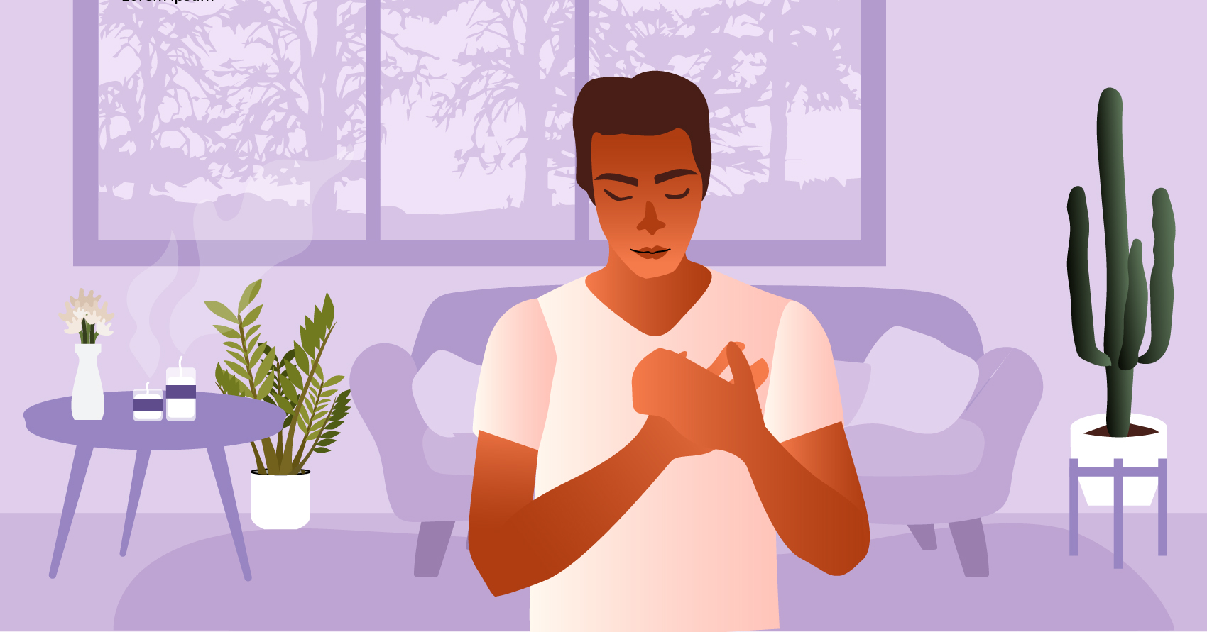 A man placing his hands in his chest. 