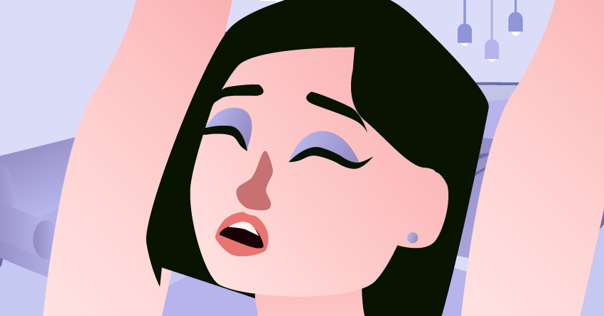 A woman orgasming. 