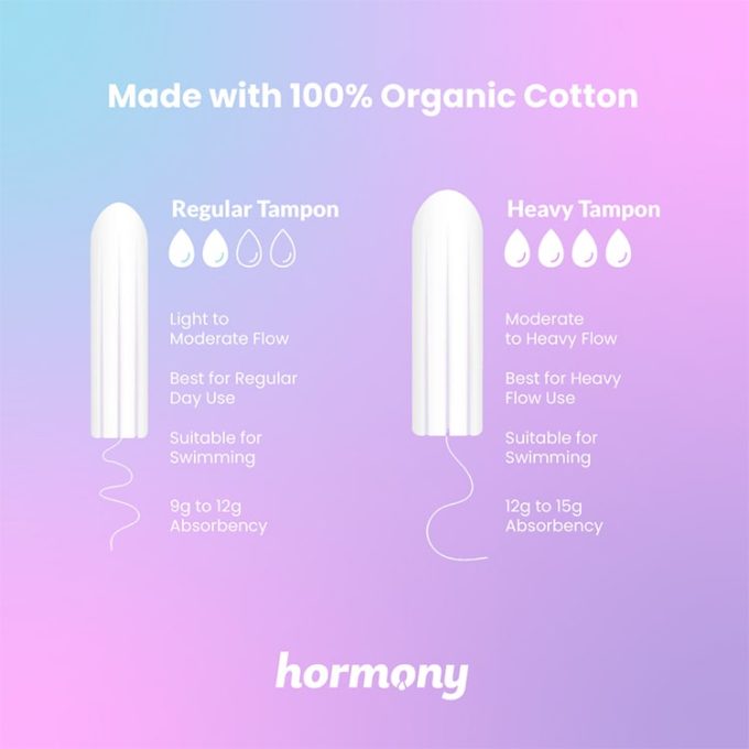 hormony organic heavy tampons