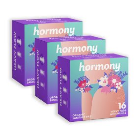 3-Pack Hormony Heavy Organic Pad with Wings 16s