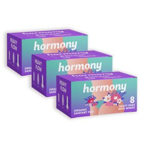 3-Pack Hormony Heavy Organic Pad with Wings 8s