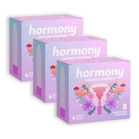 3-Pack Hormony Heavy Organic Tampons 8s
