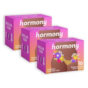 3-Pack Hormony Heavy Organic Pad with Wings 16s