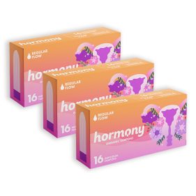 3-Pack Hormony Regular Organic Tampons 16s