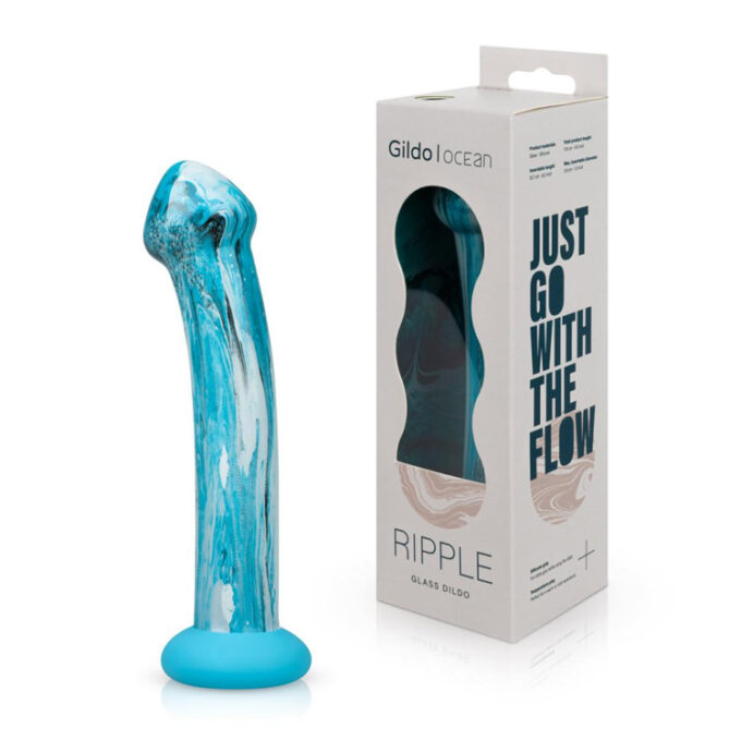 Gildo Ocean Ripple Glass Dildo