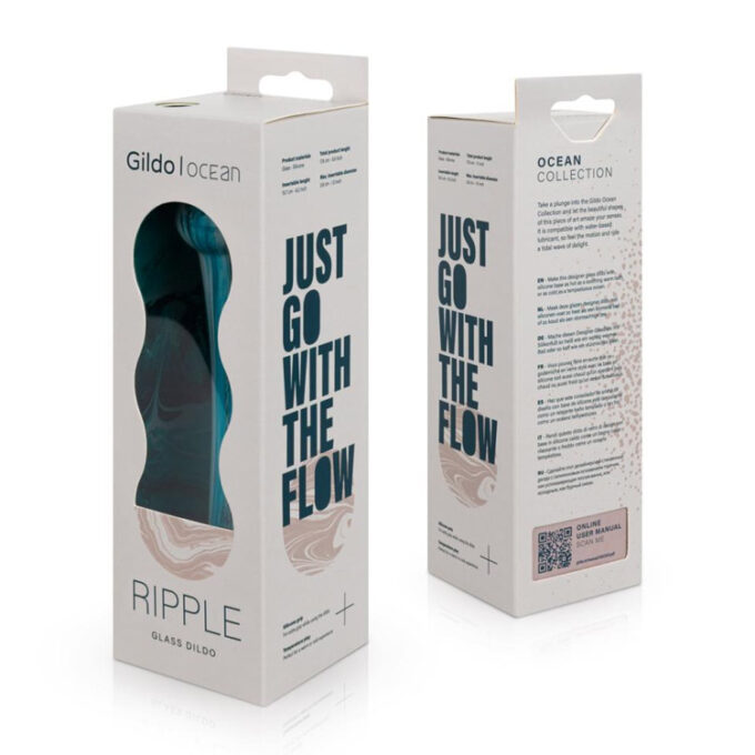 Gildo Ocean Ripple Glass Dildo