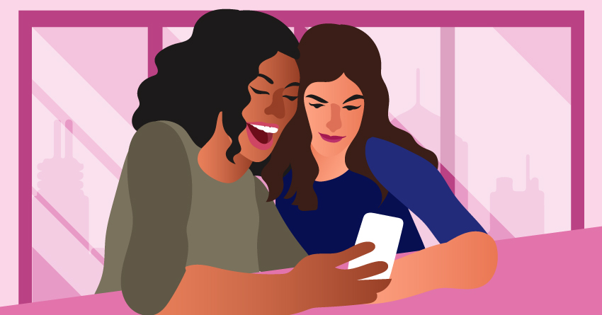 Get into social media apps that are intended to make friends.