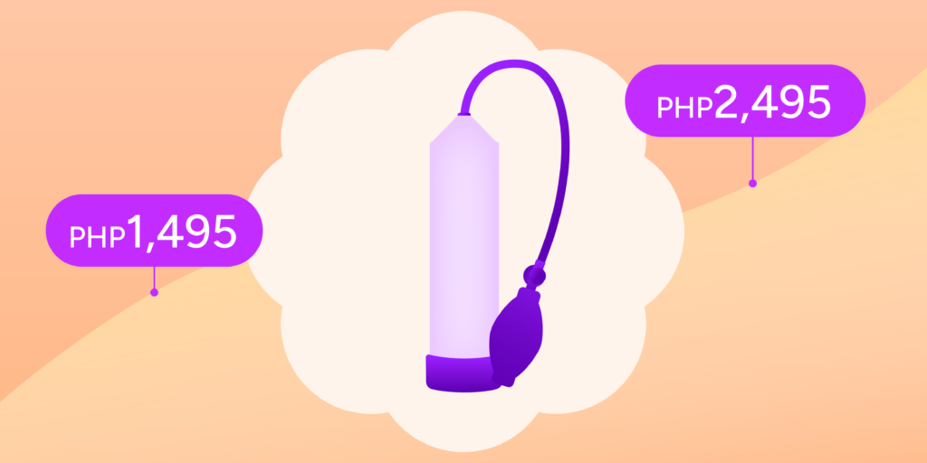 An illustration of a manual penis pump.
