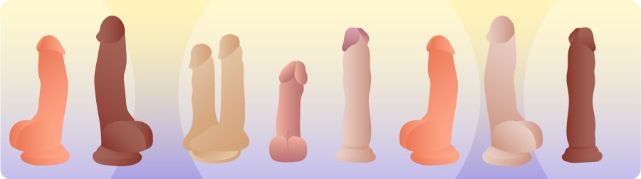 realistic dildo comes in different shapes and sizes